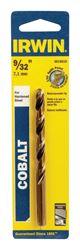 Irwin Cobalt High Speed Steel Straight 9/32 in. Dia. x 4-1/4 in. L Drill Bit 1 pc. 