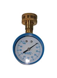 Brady 3/4 in. 0 psi 100 psi Pressure Gauge 