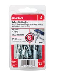 Hillman 1/8 in. Dia. x 1/8 Long in. L Metal Pan Head Hollow Wall Anchors 20 pk 