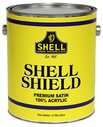 Shell Shield Paint Semi-Gloss Exterior White 5 Gallon 