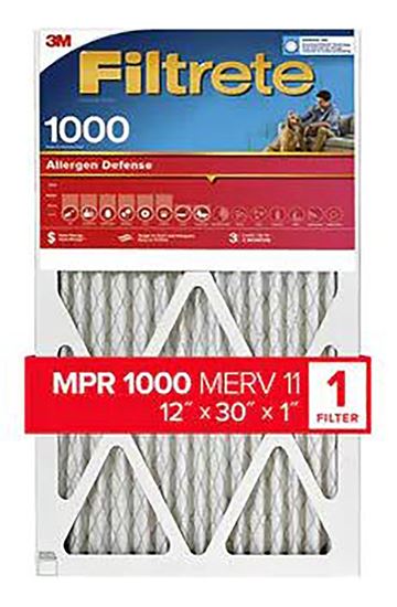 Filtrete AL42-4 Air Filter, 12 in L, 30 in W, 11 MERV, 1000 MPR, Polypropylene Frame, Pack of 4