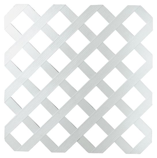 UPF 79897 Tradition Diamond Lattice, 8 ft L, 4 ft H, 2-3/4 in Mesh, Plastic, White