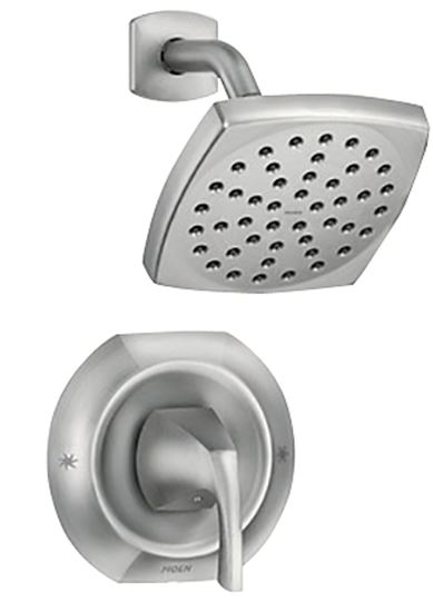 Moen Lindor Posi-Temp Series 82506SRN Tub and Shower Valve, 1.75 gpm, 6 in Showerhead, Metal, Brushed Nickel, 1-Handle