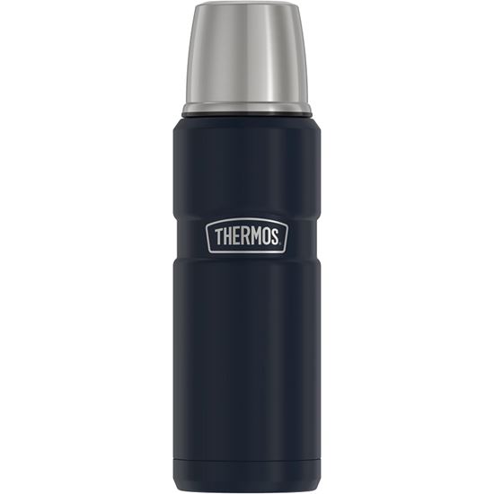 Thermos Stainless King SK2000MDB4 Beverage Bottle, 16 oz Capacity, Stainless Steel, Midnight Blue