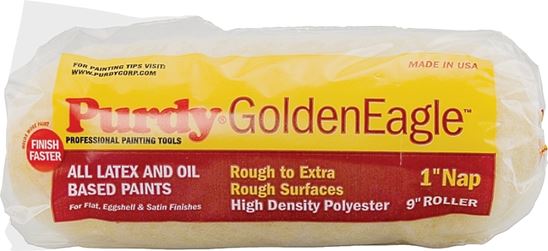 Purdy Golden Eagle 144608093 Paint Roller Cover, 1/2 in Thick Nap, 9 in L, Polyester Cover
