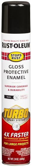 Rust-Oleum 334128 Rust Preventative Spray Paint, Gloss, Black, 24 oz, Can, Pack of 6