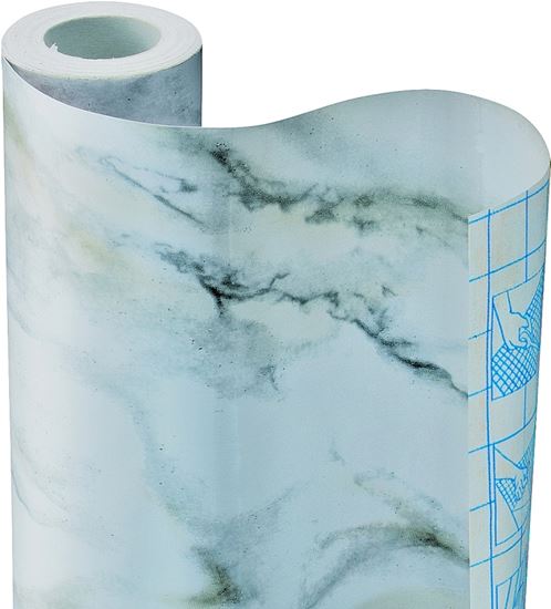 Con-Tact 09F-C9533-12 Contact Paper, 9 ft L, 18 in W, Marble White