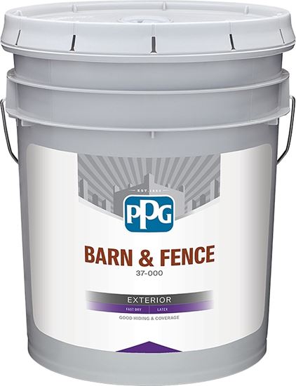 PPG GLBFEX10WH05 Exterior Latex, Flat, White, Liquid, 5 gal