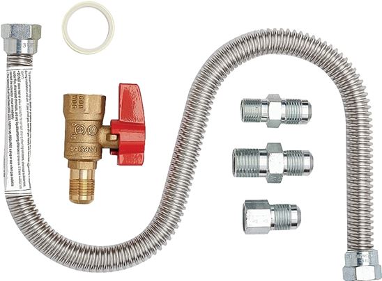 Mr. Heater F271239 Gas Hookup Kit, 1-Stop, Universal, Brass/Stainless Steel