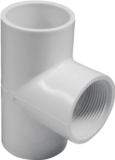 IPEX 035856 Tee, 2 in, Socket x Socket x FNPT, PVC, SCH 40 Schedule