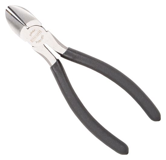 Vulcan JL-NP007 Diagonal Cutting Plier, 7 in OAL, 1 mm Cutting Capacity, 1 in Jaw Opening, Black Handle, Non-Slip Handle
