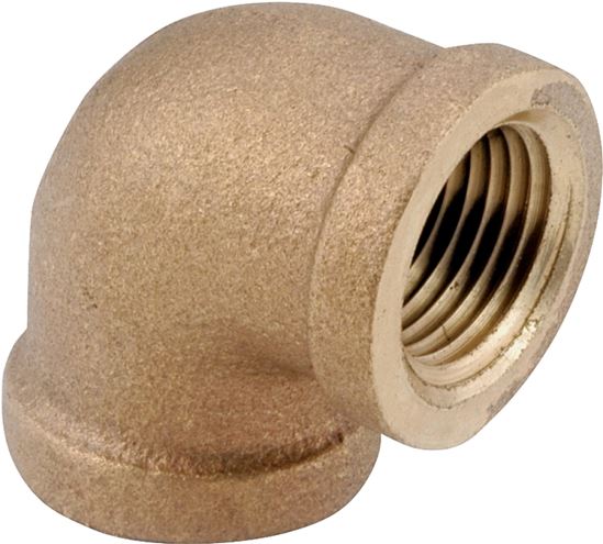 Anderson Metals 738100-20 Pipe Elbow, 1-1/4 in, FIP, 90 deg Angle, Brass, Rough, 200 psi Pressure