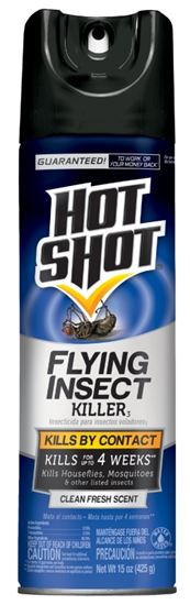 Hot Shot HG-96310 Flying Insect Killer, Liquid, Spray Application, 15 oz, Can