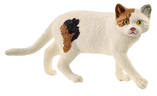 Schleich-S Farm World Series 13894 Toy, 3 to 8 years, American Shorthair Cat, Plastic