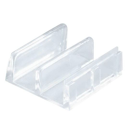 Prime-Line M 6059 Shower Door Bottom Guide, Sliding, Plastic, Clear