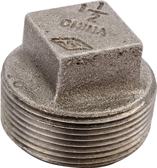 Prosource 31-3/4B Pipe Plug, 3/4 in, MPT, Square Head, Malleable Iron, SCH 40 Schedule