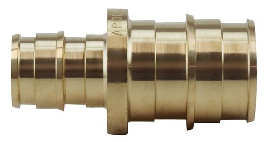 Apollo ExpansionPEX Series EPXC1234 Coupling, 1/2 x 3/4 in, Barb, Brass, 200 psi Pressure