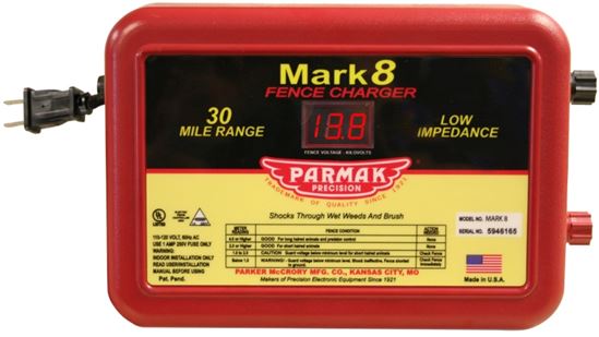 Parmak MARK 8/7 Electric Fence Charger, 1.1 to 4.9 J Output Energy, 110/120 V