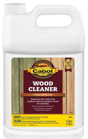 Cabot Problem-Solver 140.0008002.007 Wood Cleaner, Liquid, Cloudy White, 1 gal, Jug, Pack of 4