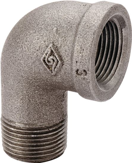 Prosource 6-2B Street Pipe Elbow, 2 in, FIP x MIP, 90 deg Angle, Malleable Iron, SCH 40 Schedule, 300 psi Pressure