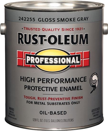 RUST-OLEUM PROFESSIONAL 242255 Protective Enamel, Gloss, Smoke Gray, 1 gal Can, Pack of 2