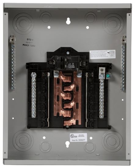 Siemens PN PN1224B1100C Assembled Load Center, 100 A, 12-Space, 24-Circuit, Main Breaker, Plug-On Neutral, Gray