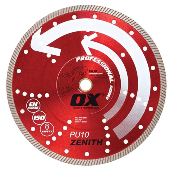 OX Professional PU10 Superfast Universal Hard OX-PU10-4.5 Blade, 4-1/2 in Dia, 7/8 to 5/8 in Arbor