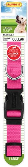 Ruffin'It 34143 Adjustable Dog Collar, 26 in L, 1 in W, Nylon, 1/EA