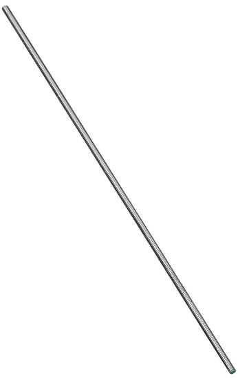 Stanley Hardware N179-481 Threaded Rod, #10-24 Thread, 36 in L, A Grade, Steel, Zinc, UNC Thread