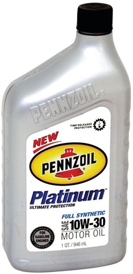 Pennzoil Platinum 550022687/5063686 Motor Oil, 10W-30, 1 qt Bottle, Pack of 6