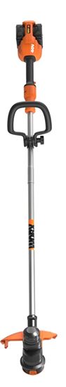 Worx WG183 Cordless String Trimmer, Battery Included, 2 Ah, 40 V, 0.065 in Dia Line, Adjustable, Auxiliary Handle