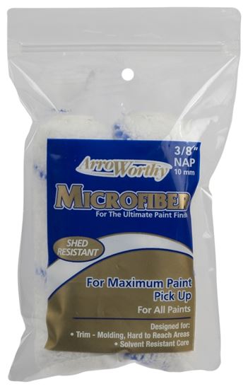 Arroworthy 4-MFR3T/P Mini Roller Cover, 3/8 in Thick Nap, 4 in L, Microfiber Cover