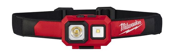 Milwaukee TRUEVIEW 2104 Headlamp, AAA Battery, LED Lamp, 450, Flood, Spot Beam, 295 ft Beam Distance, Red