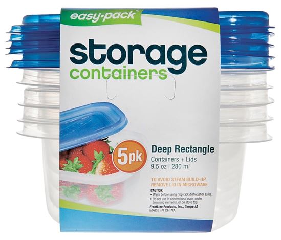 Easy Pack 8061 Storage Container, 9.25 oz Capacity, Plastic, Pack of 6