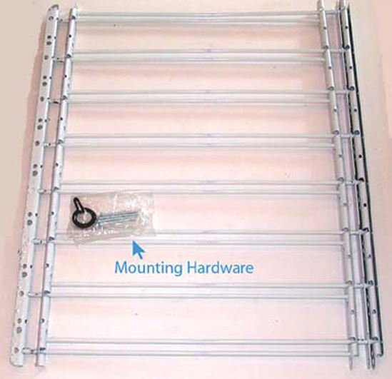 John Sterling 1130 Series 1138 Window Guard, 24 to 42 in W, 30 in H, Steel, White, 8-Bar, Pack of 2
