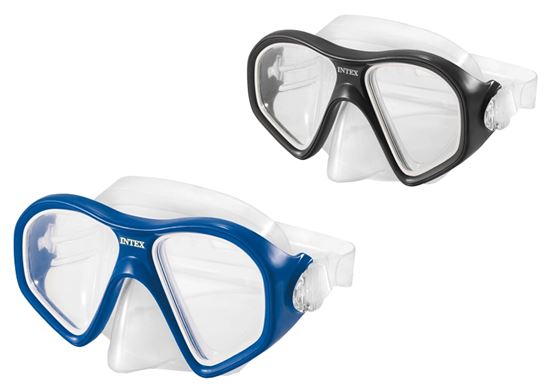 INTEX 55974E Swim Mask, Polycarbonate Lens, Thermoplastic Rubber Frame, Translucent