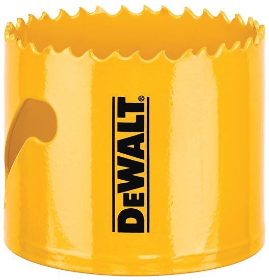 DeWALT DAH180036 Hole Saw, 2-1/4 in Dia, 1-3/4 in D Cutting, 5/8-18 Arbor, 4/5 TPI, HSS Cutting Edge