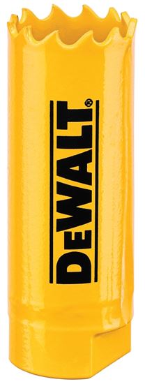 DeWALT DAH180014 Hole Saw, 7/8 in Dia, 1-3/4 in D Cutting, 1/2-20 Arbor, 4/5 TPI, HSS Cutting Edge