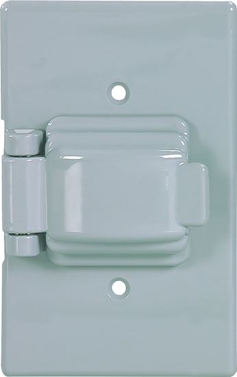 Eaton Wiring Devices S1961 Cover, 4-9/16 in L, 2-7/8 in W, Rectangular, Thermoplastic, Gray