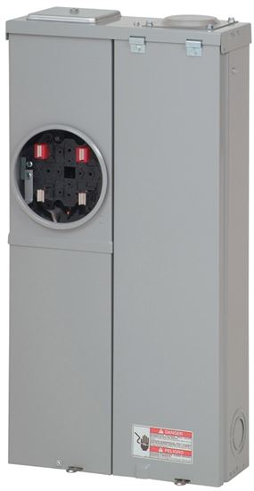 Cutler-Hammer MBE48B200BTS Meter Breaker, 200 A, 4 -Space, 8 -Circuit, NEMA 3R Enclosure, Surface Mounting