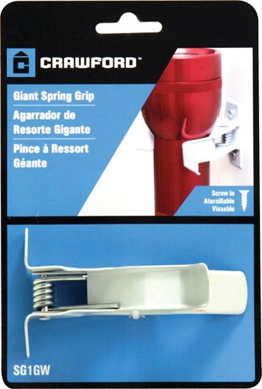 Crawford SG1GW Spring Grip Clip, Giant, Steel, White