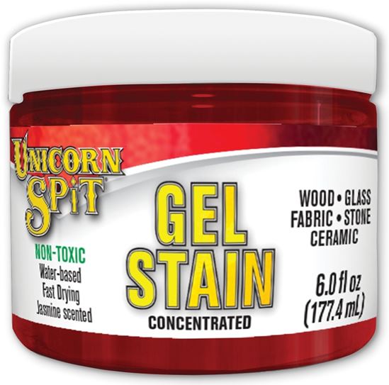 ECLECTIC UNICORN SPIT 5772002 Gel Stain and Glaze, Molly Red Pepper, 6 fl-oz, Jar