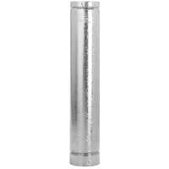 Selkirk 6RV-4 Type B Gas Vent Pipe, 6 in OD, 4 ft L, Aluminum/Galvanized Steel