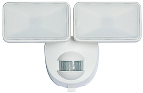 Heath Zenith HZ-7161-WH Motion Activated Security Light, 2-Lamp, LED Lamp, 400 Lumens, 5000 K Color Temp