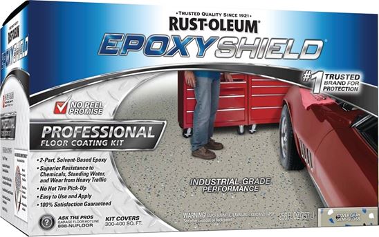 Rust-Oleum 203373 Floor Coating Kit, Semi-Gloss, Gray/Silver, Liquid