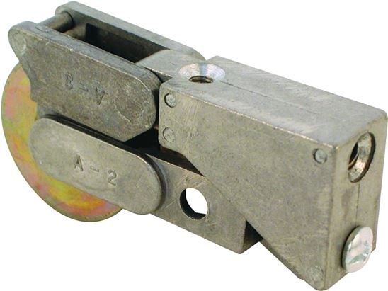 Prime-Line D 1533 Roller Assembly, 1-1/2 in Dia Roller, 5/16 in W Roller, Steel, 1-Roller, Plain Back Mounting