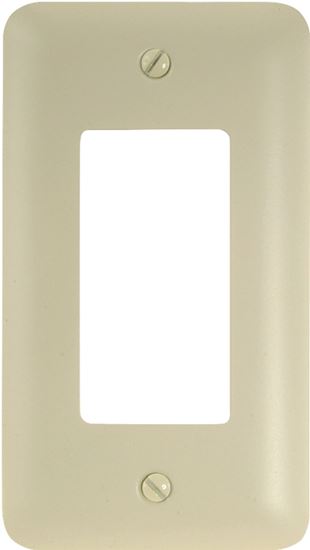 Amerelle 935RAL Wallplate, 5 in L, 2-13/16 in W, 1 -Gang, Steel, Light Almond