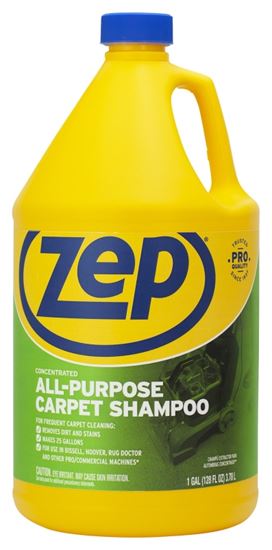 Zep ZUCEC128 Carpet Cleaner, 128 oz Bottle, Liquid, Pleasant, Clear