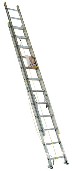 Werner D1224-2 Extension Ladder, 23 ft H Reach, 225 lb, Aluminum