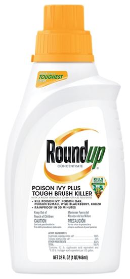 Roundup 5002310 Tough Brush Killer, Liquid, Yellow, 32 oz Bottle